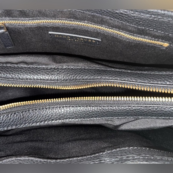 Marc Jacobs Drifter Black Leather Tote Bag – Classic Structured Work Satchel NWT - Picture 7 of 9